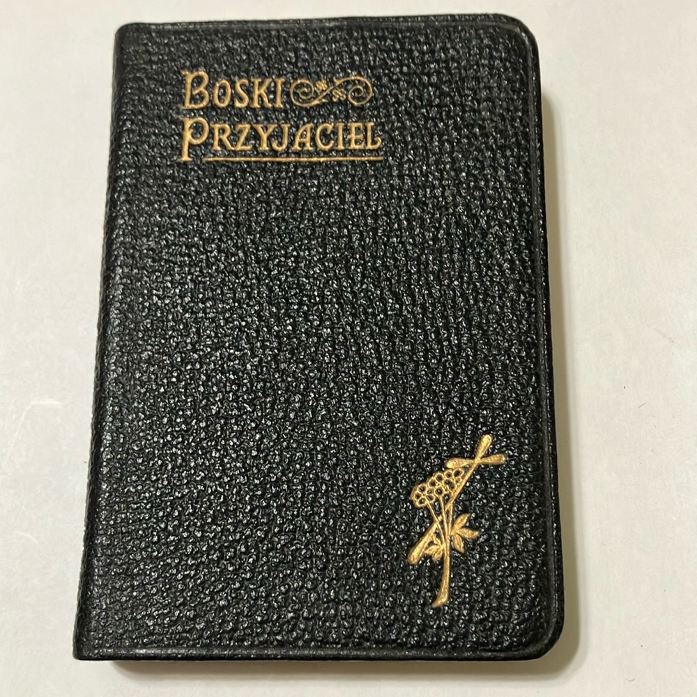 Boski Przyjaciel Vintage Polish Catholic Prayer Book Genuine Leather